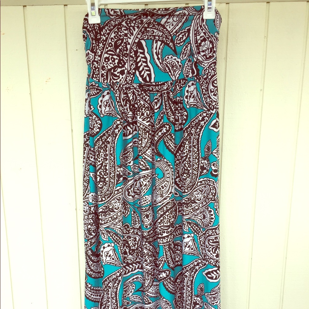 Strapless maxi dress